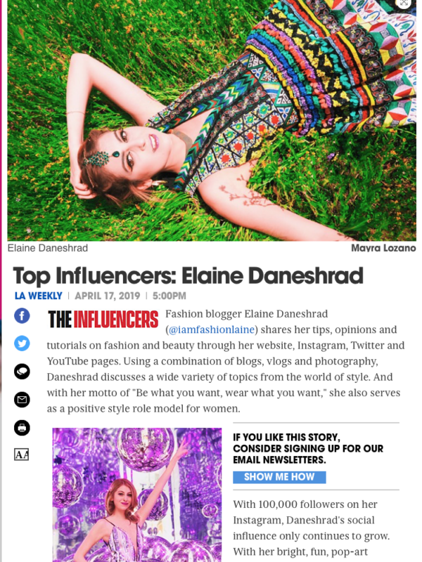 LA Weekly: Top Influencer 2019