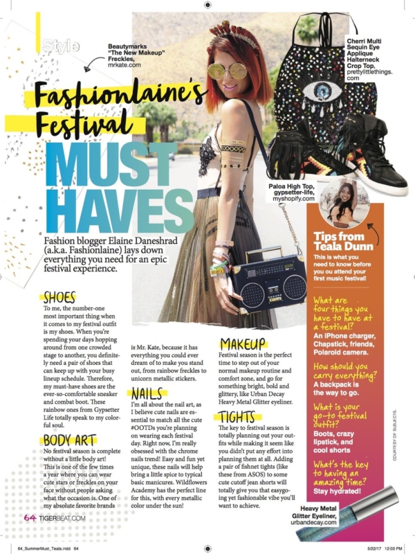 TIGERBEAT Magazine: Fashionlaine’s Festival Must Haves