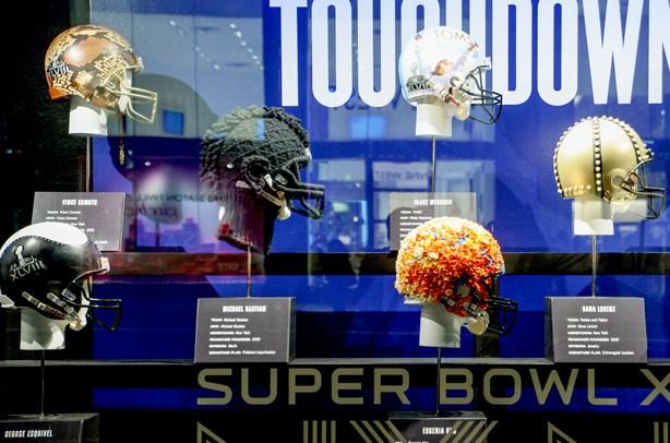 Bloomingdales CFDA Super Bowl Helmets