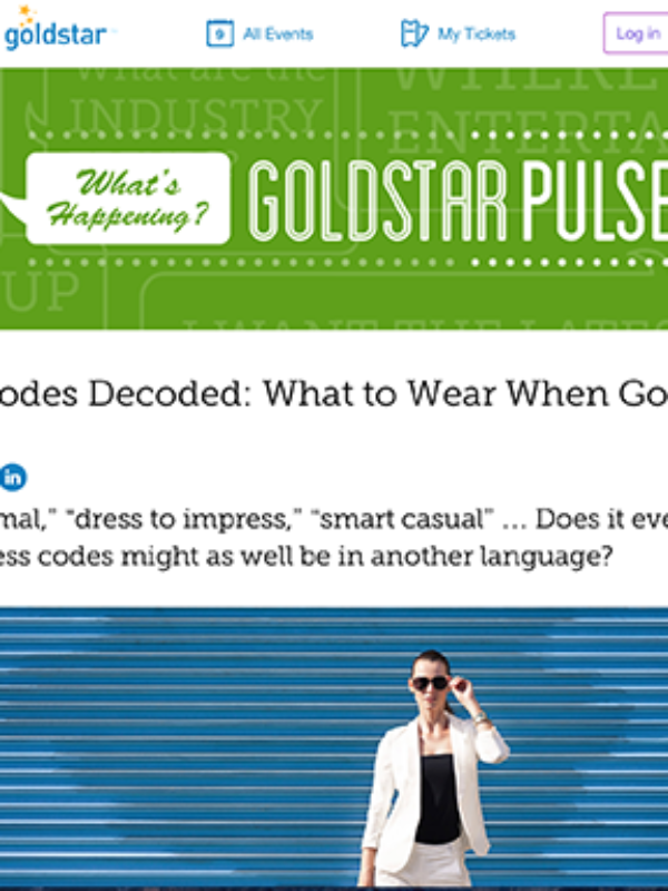 Goldstar– Dress Code Decode: What To Wear When Going Out