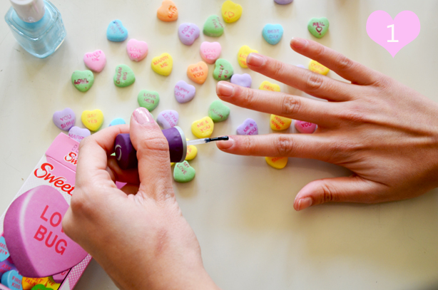 diy valentine's day nails