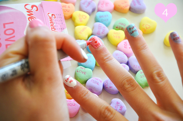 diy valentine's day nails