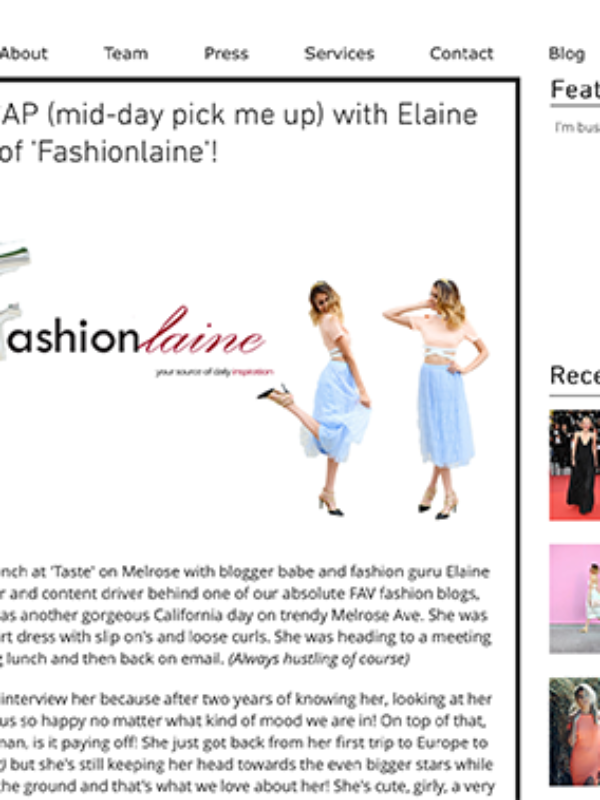 NIGHTCAP PR: Mid-Day Pick Me Up with Fashionlaine