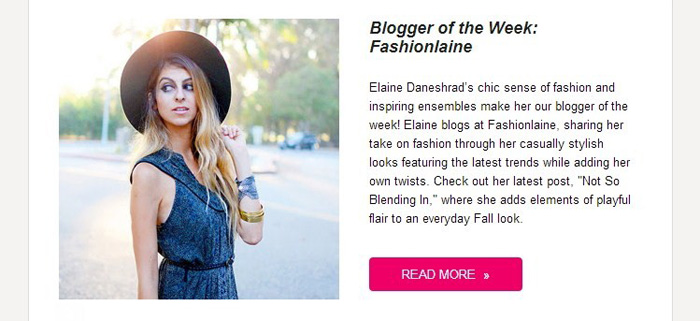 blogger of the week