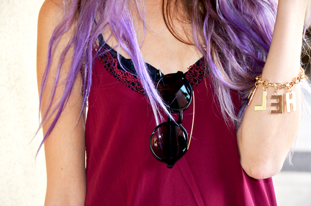 nicole richie purple hair