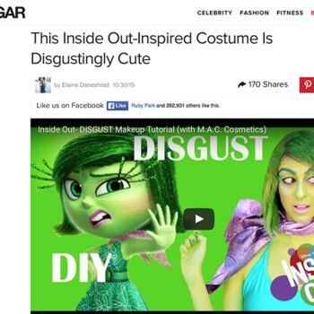 POPSUGAR: Inside-Out Disgustingly Cute Costume